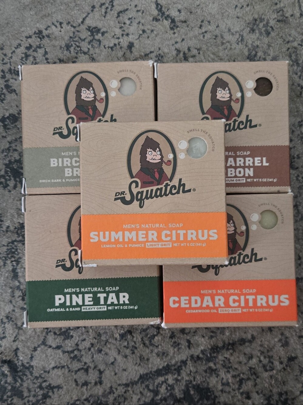 Dr. Squatch Men's Natural Soap - Five New Assorted Bars